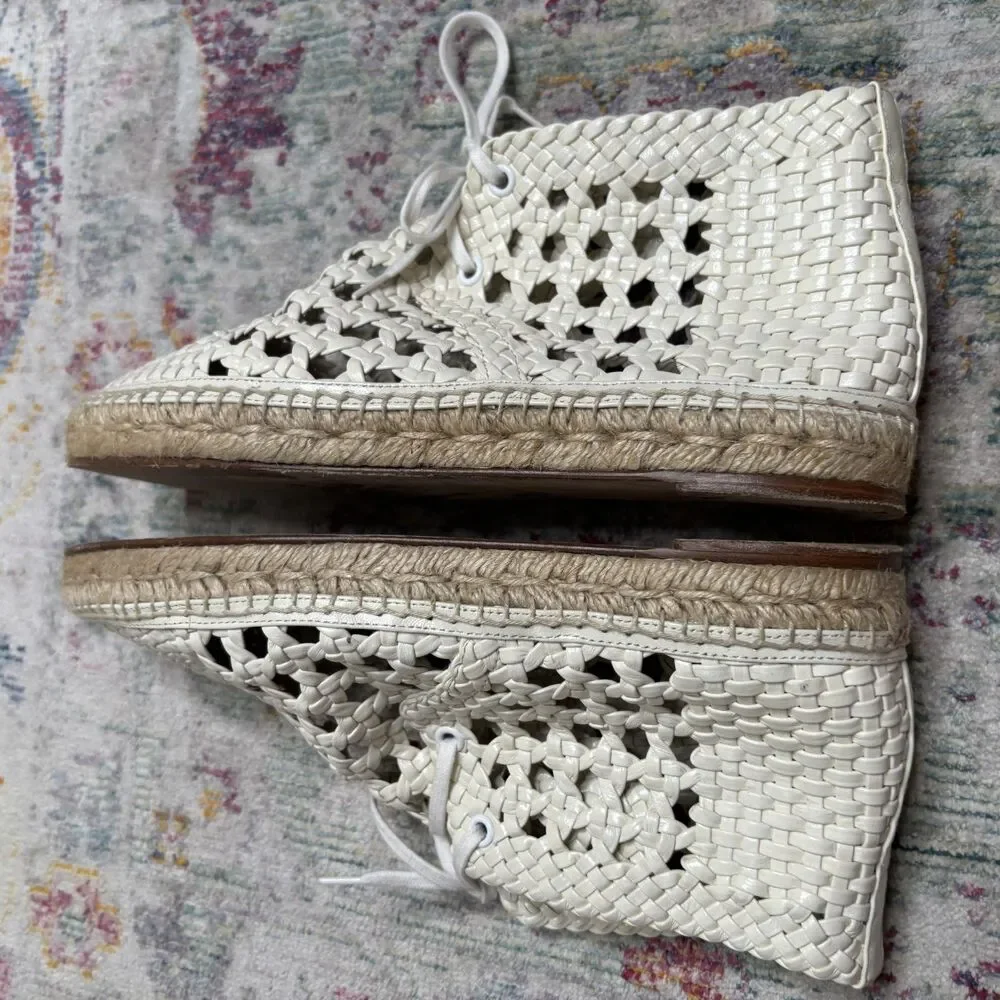 Celine Leather Woven Espadrilles